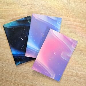 Dreamy Northern Lights, Stars and Moon Notebooks